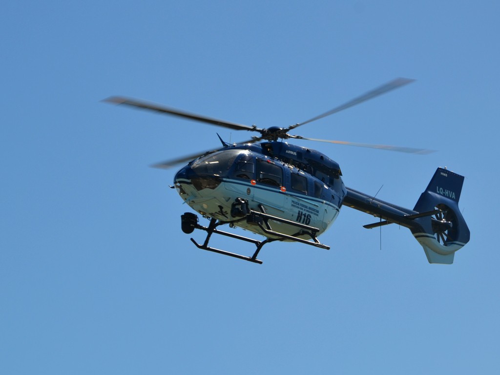 La Policia Federal participó con un helicóptero Airbus H145